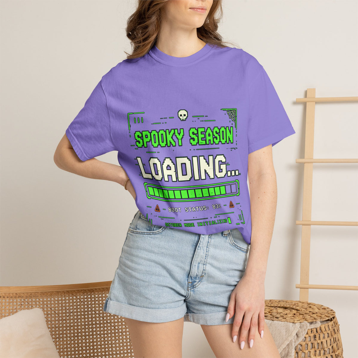 Spooky Season Loading Gamer Halloween Comfort Colors Tee