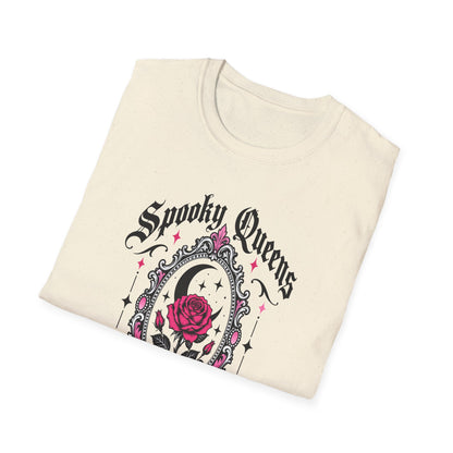 Spooky Queens Are Born In October Shirt – Gothic Rose Halloween Birthday Tee