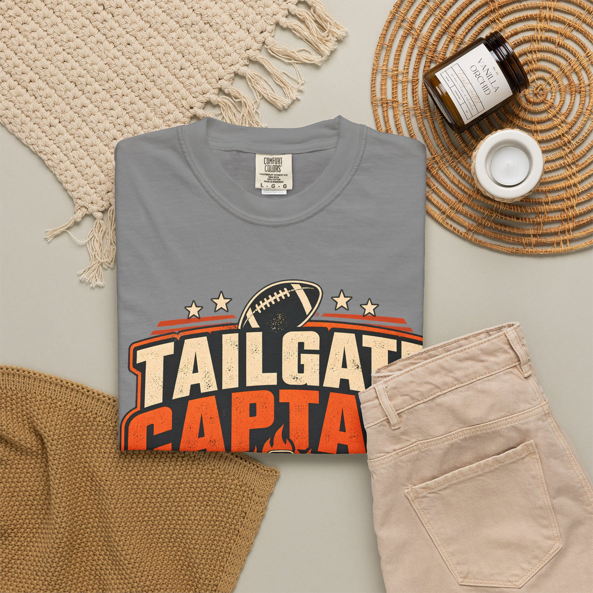 Tailgate Captain Football Game Day Comfort Colors T-Shirt