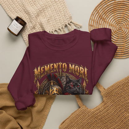 Memento Mori Nine Lives Spartan Cat Gildan 18000 Sweatshirt