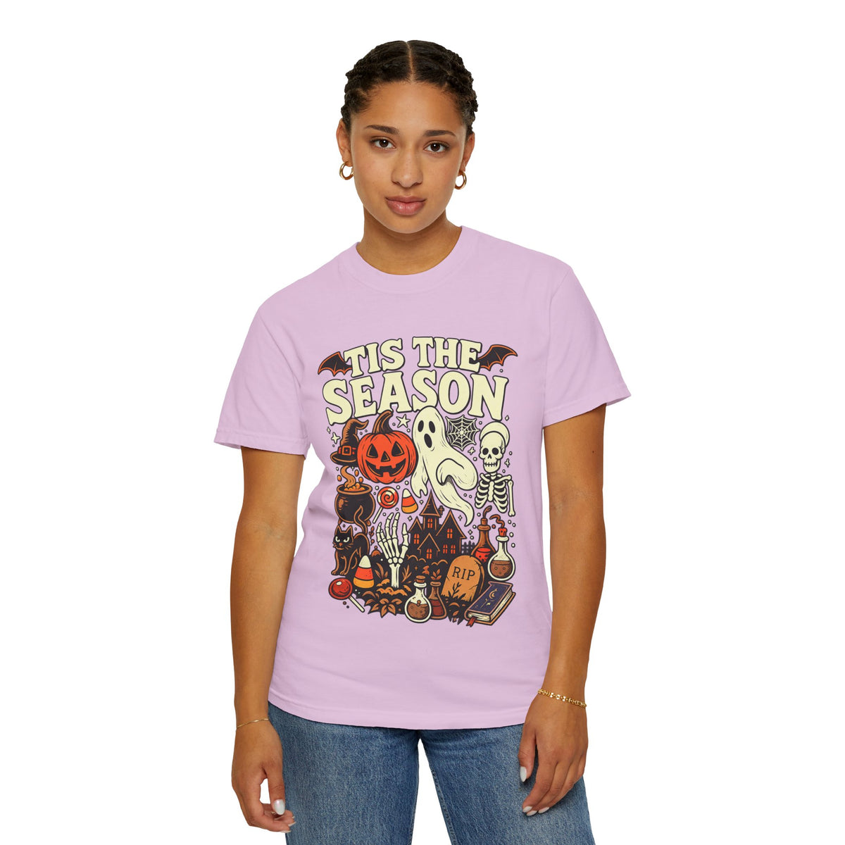 Tis the Season Spooky Halloween Comfort Colors Graphic Tee
