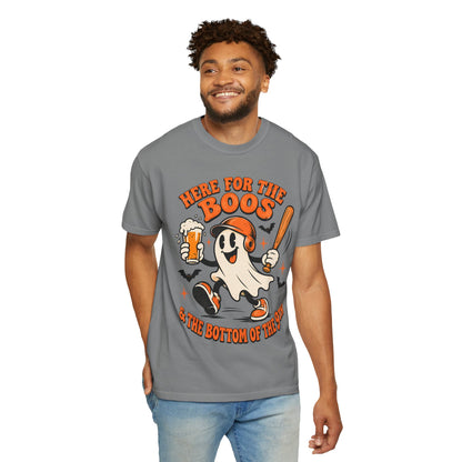 Here for the Boos Baseball Halloween Comfort Colors Tee