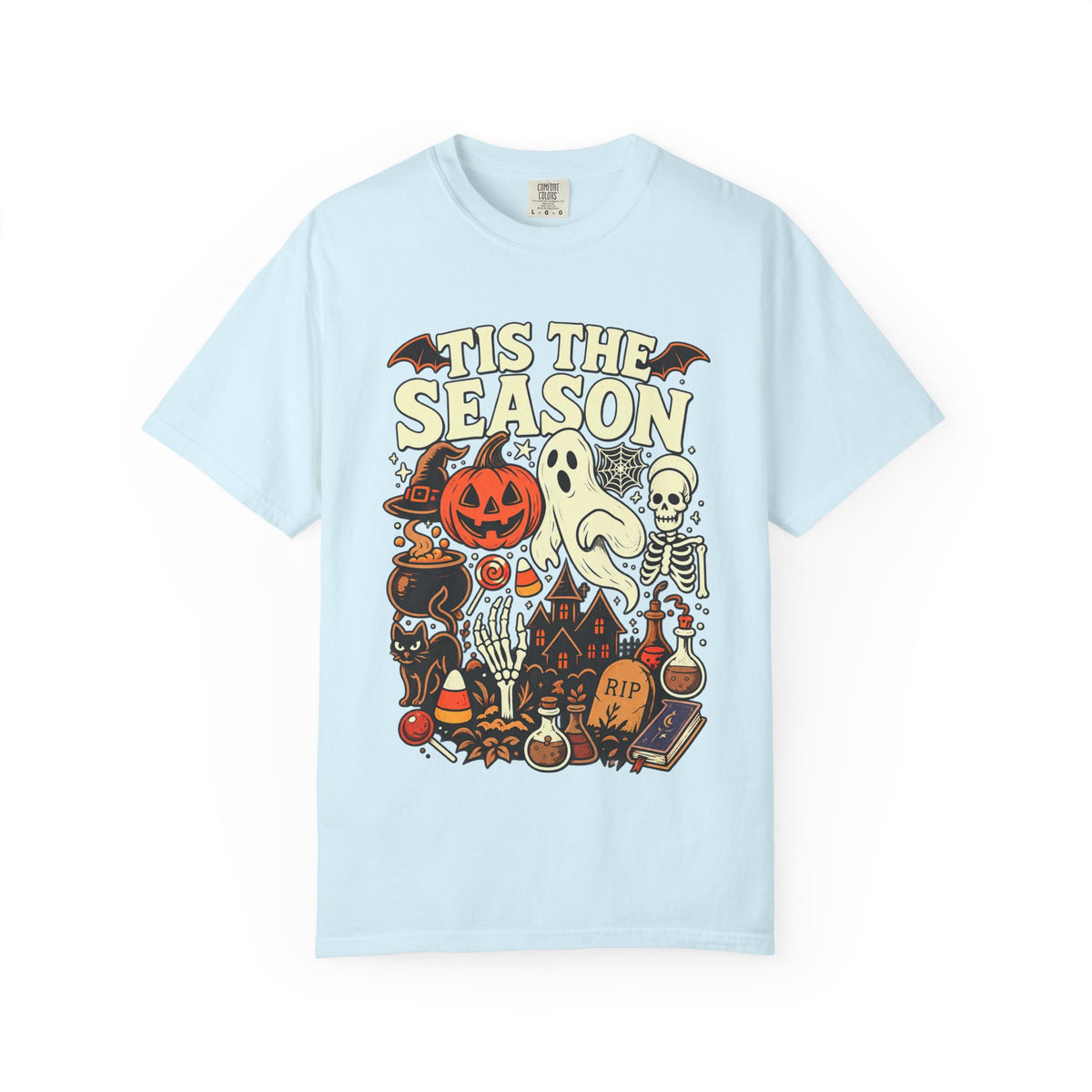 Tis the Season Spooky Halloween Comfort Colors Graphic Tee