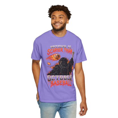 October Baseball Halloween Comfort Colors Graphic T-Shirt
