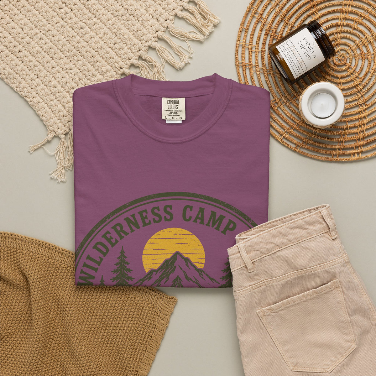 Wilderness Camp Crew Savannah GA Comfort Colors Tee