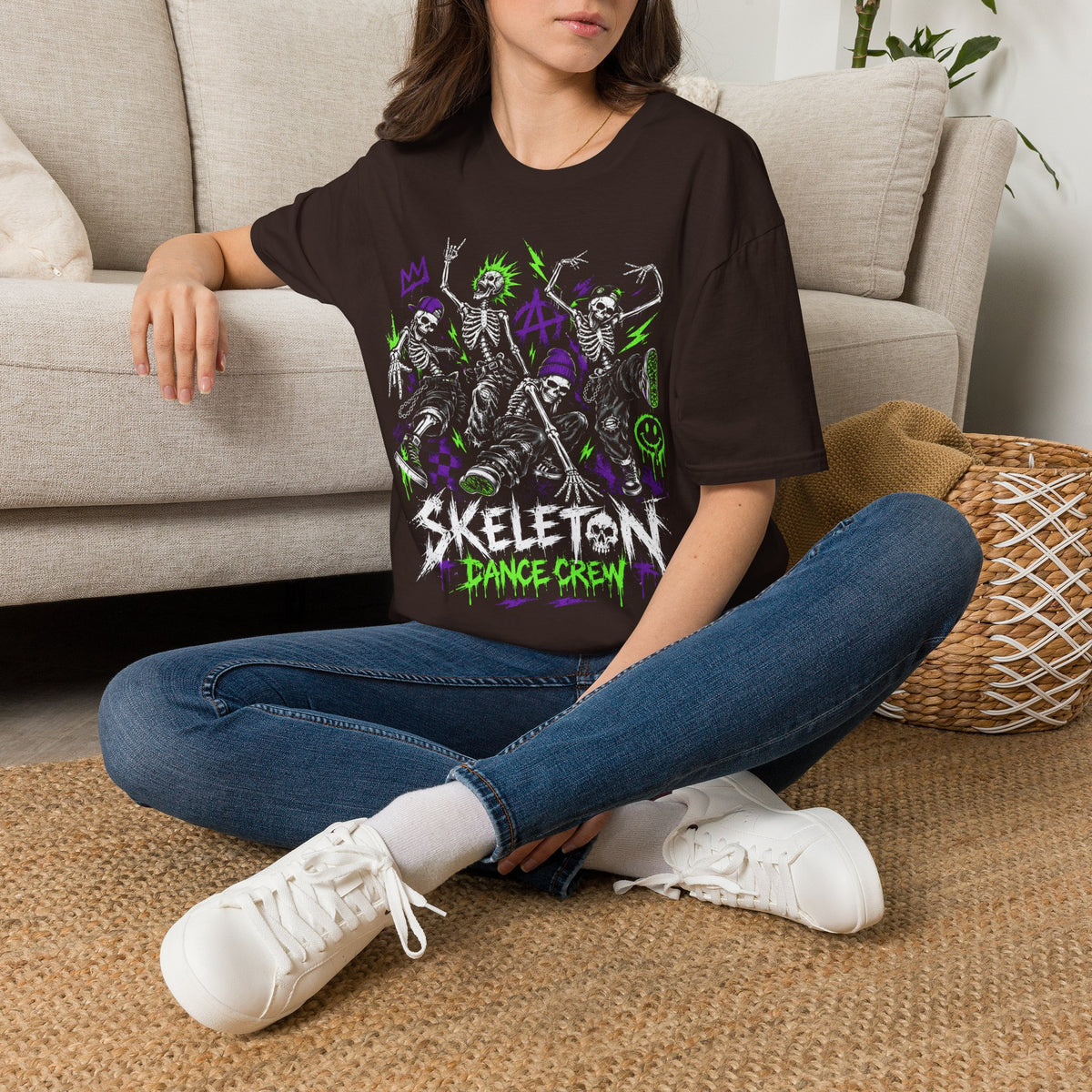90s Skateboarding Skeleton Dance Crew T-Shirt