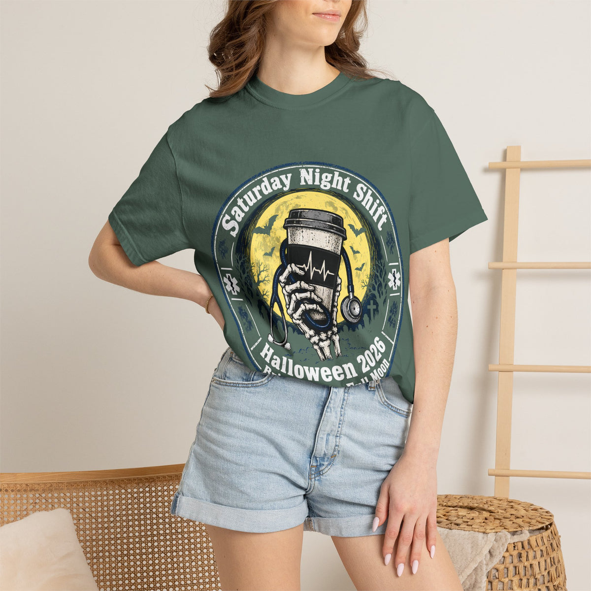 Saturday Night Shift Halloween 2026 Comfort Colors Tee