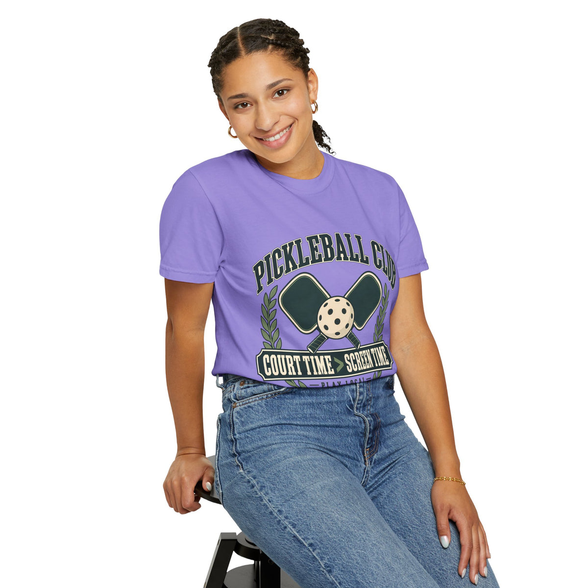 Pickleball Club Court Time Over Screen Time Comfort Colors Tee