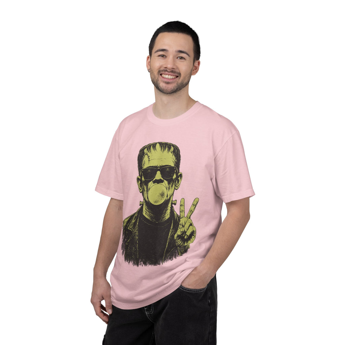 Frankenstein Bubblegum Peace Sign Comfort Colors T-Shirt