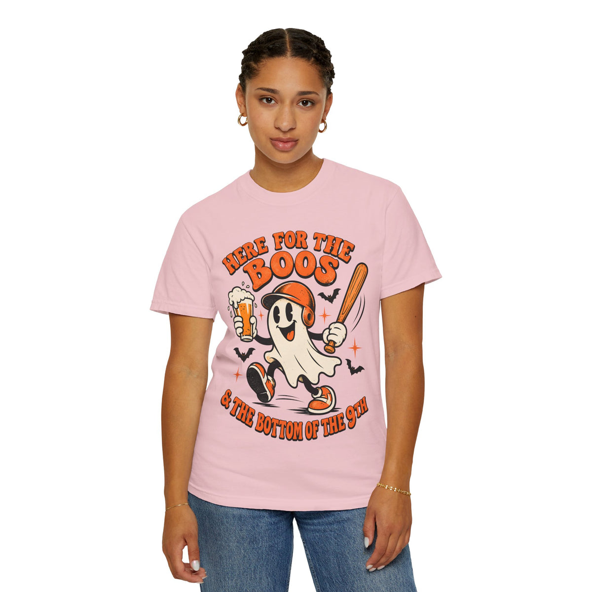 Here for the Boos Baseball Halloween Comfort Colors Tee