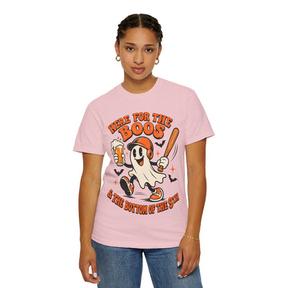 Here for the Boos Baseball Halloween Comfort Colors Tee