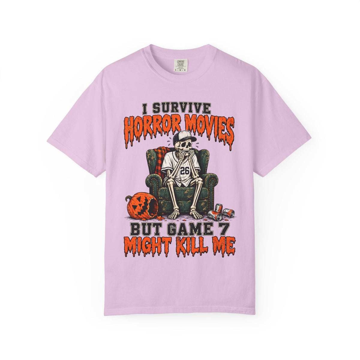 Horror Movies Game 7 Baseball Comfort Colors T-Shirt