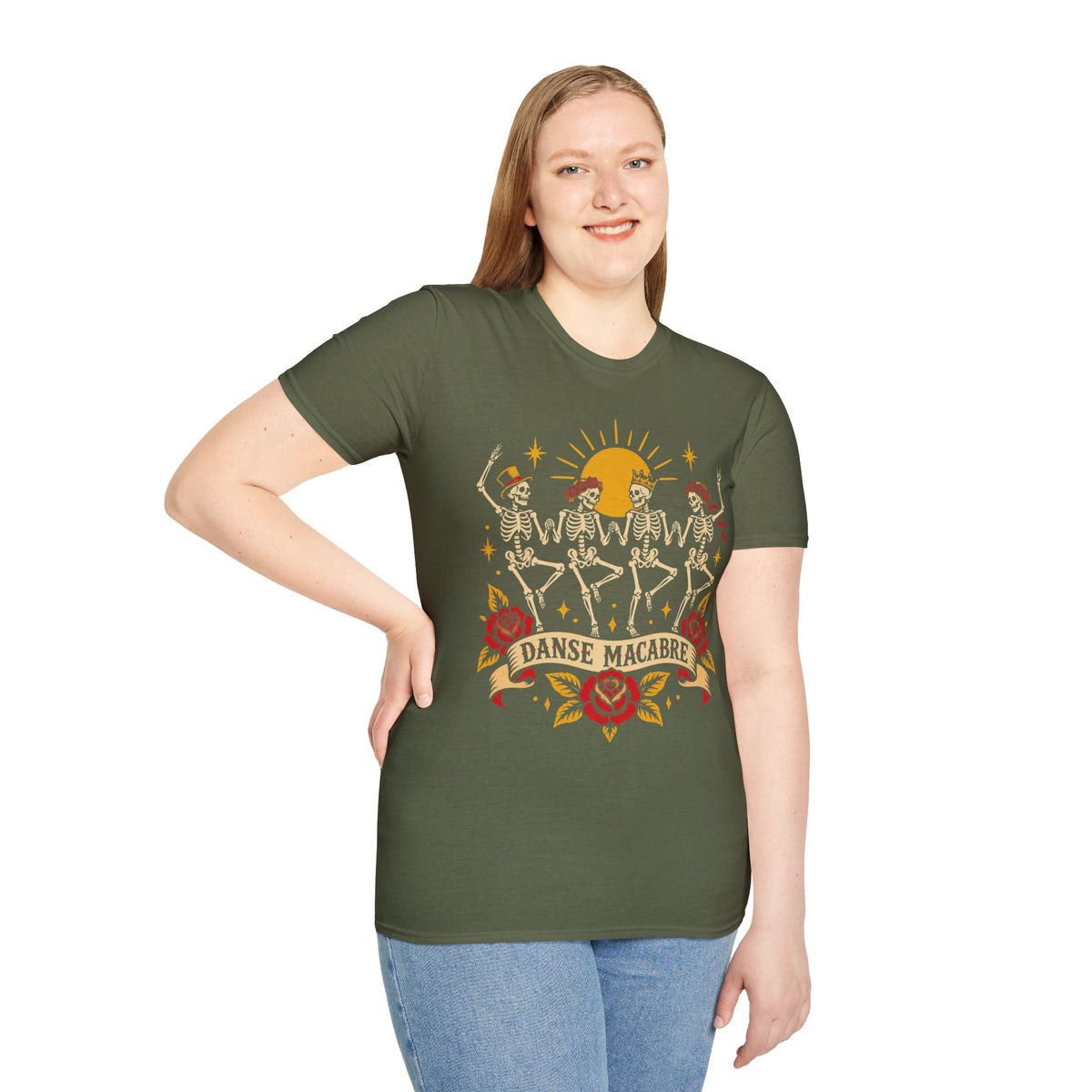 American Traditional Tattoo Skeleton Dance Shirt