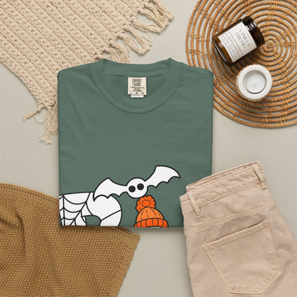 Cute Ghost Pumpkin Cozy Halloween Comfort Colors T-Shirt