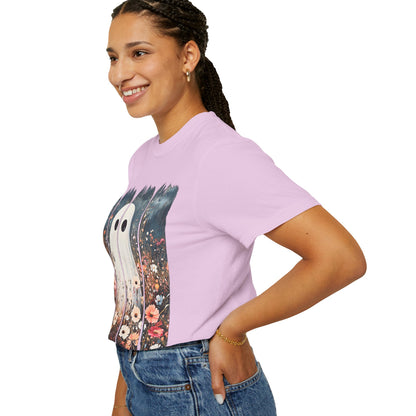 Floral Ghost Wildflower Halloween Comfort Colors T-Shirt