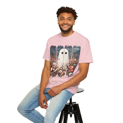 Floral Ghost Wildflower Halloween Comfort Colors T-Shirt